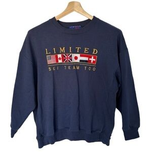 VINTAGE STYLE LIMITED TOO SKI TEAM  CREWNECK SWEATER, US M